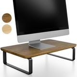 Masa için Güzel Ahşap Monitör Standı - Sağlam Stand Monitörünüzü Mükemmel Ergonomik Göz Seviyesine Yükseltir - Şık ve İşlevsel Bilgisayar/Dizüstü Bilgisayar Standı Tasarımı Her Çalışma Alanını