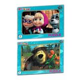 Maşa ile Koca Ayı 2'li Lisanslı Frame Puzzle/yapboz (24+48 Parça)
