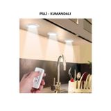 Masa Lambası Mutfak Banyo Dolabı Dolap Içi 3lü Kumandalı Ve Pilli Led Işık