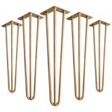 Masa Mobilya Ayakları İçin Metal Altın Gold Firkete Takımı 60 Cm