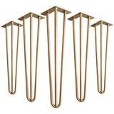 Masa Mobilya Ayakları İçin Metal Altın Gold Firkete Takımı 65 Cm
