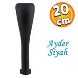 Masa Puf Tabure Tv Ünitesi Konsol Koltuk Ayağı Mobilya Ayakları Ayağı Metal Ayakları 20 Cm Siyah