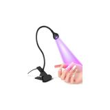 Masa Sabitlemeli Uv LED Kurutucu Lamba Jel Tips Kurutucu Oje Kurutucu 3W Siyah - Çok Renkli