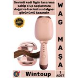#Maşa Saç Şekillendirici Doğal Hacimli Su Dalgası Isı Ayarlı Çok Şık Sevimli Kedi Figürlü Wag Maşa