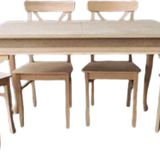 Masa-Sandalye 13594 Çapraz Tk Ham Kayın Klasik Aslan Ayak Açılır Tabla El Yapım