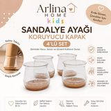 Masa Sandalye Keçeli Ayak Koruyucu Silikon 4 Lü Şeffaf