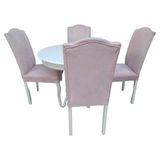 Masa-Sandalye ST BABA KUTU AYAK Tk Kayın Aslan Sandalye Parlak Beyaz Tabla Açılır - 90*64*90