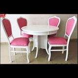 Masa ST KUTU BABA ayak Klasik Aslan ayak Sandalye takım model Parlak beyaz Elyapı - 90*80*80