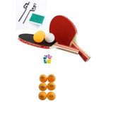 Masa Tenis Seti Pinpon Seti 2 Raket 3 Top File Takma Aparatları+ 6 Adet Pinpon Maç Topu