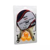 Masa Tenisi Fileli Pinpon Raket Seti 2Pcs Raket - 3Pcs Top - 1Pcs File - Ayak (5224)