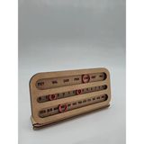 Masa Üstü Ahşap Perpetual Sonsuz Takvim Ham Mdf (Boyanabilir) 12 cm x 9 cm