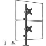 Masa Üstü Çift Monitör Standı, 15" - 33" Uyumlu, Vesa Uyumlu Monitör Tutucu, 8kg Kapasite, Aya