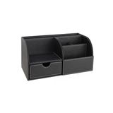 Masa Üstü Düzenleyici,Kalemlik,Kumandalık,Küpbloknotluk,Tabletlik,Kitaplık,6 Gözlü,Çekmeceli,Desktop Organizer,Vegan,24,5*13*12