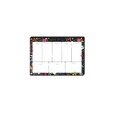 Masa Üstü Haftalık Planlayıcı (planner) Siyah Çiçek 17x24cm 52 Yaprak