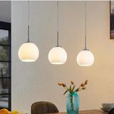 MASA ÜSTÜ İNOX SIRALI OPAL CAMLI MODERN ÜÇLÜ AVİZE HER ODA İÇİN TERCİH EDİLEBİLİR METAL MYL003142