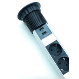 Masa Üstü Priz Bas Aç Tezgah Dolap Gizli Priz 2 Usb 2 220V Pop Up