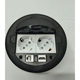 Masa Üstü Priz Siyah+ 2 Ad. Priz+1 Ad. Hdmı+1 Ad. Ethernet Geçiş