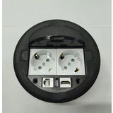 Masa Üstü Priz Siyah+ 2 Ad. Priz+1 Ad. Hdmı+1 Ad. Ethernet Geçiş
