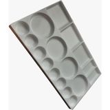 Masa Üstü Resim Paleti 1 Adet 17 Hazneli Boya Paleti 16X27 cm Sanatsal Boyalar Için Palet Akrili - Çok Renkli