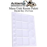 Masa Üstü Resim Paleti 1 Adet 20 Hazneli Boya Paleti 25X33 cm Sanatsal Boyalar İçin Büyük Palet Akrilik Boya Yağlı Boya