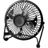 Masa Üstü USB Fan Soğutucu Vantilatör Klima - Metal Serinletici Mini Vantilatör - USB Girişli - Siyah