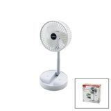 MASA ÜSTÜ VANTİLATÖR USB ŞARJLI KATLANIR FAN=16.4CM - UZAYAN AYAK=12.5-19CM 180 DERECE DÖNEBİLEN TEL