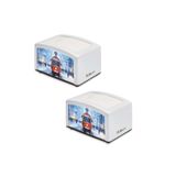 Masa Üstü Yatay Dispenser Peçetelik - Flosoft 2 Li Peçetelik Beyaz