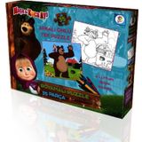 Maşa ve Koca Ayı Boyamalı Puzzle 35 Parça