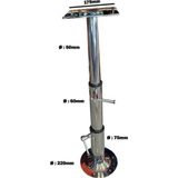 MASA VE KOLTUK AYAĞI 3 KADEMELİ KROM 33-78CM TEKNE, YAT VE KARAVAN
