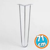 Masa Ve Sehpa Ayağı Tekli Sağlam Mobilya Yükseltici Destek Ayak Modeli 71 Cm Krom Gümüş Metal
