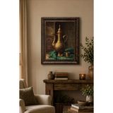 Masada Ibrik - Vintage Çerçeveli Tablo - Klasik Duvar Dekoru - Vintage Çerçeve - Klasik Tablo - Wall Art Frame (Altın, 30x40)