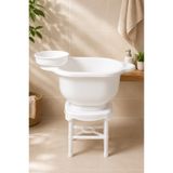 Masaf Home Curun Hamam Tası ve Hamam Taburesi 3’lü Set – Kurna Tası + Dayanıklı Tabure