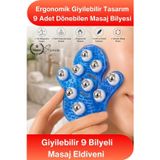 #Masaj 9 Bilyeli Masaj Eldiveni Giyilebilir Plastik Vücut Masaj Aleti Selülit Masajı Kan Dolaşımı De