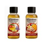 Masaj Yağı Ve Kayganlaştırıcı Beraber Tek Üründe Mango Ylang Ylang Lavanta karışık aromalı ve Vanilya Sandal Ağacı Mango karışık kokulu 2li masaj yağı seti hediyeli