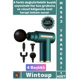 #Masajtabancası Etkili Derin Doku Fizik Tedavi Profesyonel Sporcu Darbeli 4 Başlıklı Masaj Tabancası