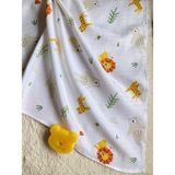 Masal Baby Kids Çok Amaçlı Müslin Örtü 85X75 cm Bebek & Çocuk & Yeni Doğan Safari Müslin Battaniye,müslin Bez Banyo Süngeri Hediye
