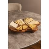 Masal Design Ayaklı Ahşap Sunum Standı – Organik Form Servis ve Kahvaltı 28X20 - Kahverengi