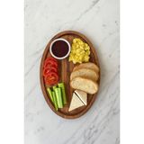 Masal Design Oval Ahşap Sunum Tabağı – Rustik Doğal Ağaç Servis & Kahvaltı 28X18