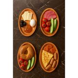 Masal Design Soka Ahşap 4 Parça Kahvaltı Takımı, Kahvaltılık, Sunumluk (1.sınıf Kalite Kayın Ağacı )