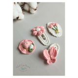 Masal Örgü Dünyası Special 4'lü Pembe Set Çıt Çıt Niş Saç Aksesuarları