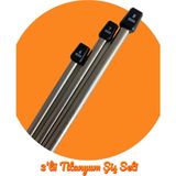 Masal Örgü Evi Sultan/yabalı3'lü Titanyum Örgü Şişi Seti 35 Cm 6-7 Ve 8 Numara