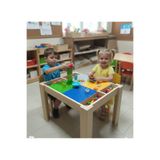 Masal Oyuncak Ahşap Lego Aktivite Masası Yaz sil (Büyük parça için )