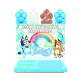 Masal Şekerleme Bluey 32 Kişilik Afişli Doğum Günü Seti Pasta Süsü Dahil