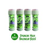 Masal Şekerleme Hulk köpüklü Üflemeli Baloncuk 4'lü