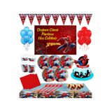 Masal Şekerleme Spiderman Afişli Örümcek Adam 8 Kişilik Doğum Günü Set Pasta Süsü Dahil