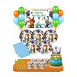 Masal Şekerleme Zootopia 8 Kişilik 50 x 70 cm ( Orta Boy )Afişli Doğum Günü Seti Parti Süsleri Pasta Süsü, Balon, Tabak, Bardak