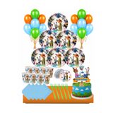 Masal Şekerleme Zootopia 8 Kişilik Rozetli Doğum Günü Seti Parti Süsleri Pasta Süsü, Balon, Tabak, Bardak