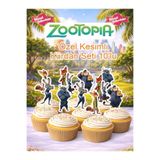 Masal Şekerleme Zootopia Özel Kesim Kürdanlı Süsleme Seti - Zootropolis Cupcake Topper, zotopia