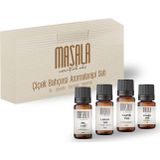 Masala Çiçek Bahçesi Aromaterapi Seti - Flower Garden Aromatherapy Kİt (Yasemin 10 ml -Itır 10 ml - Lavanta 10 ml -Hanımeli Yağ