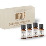 Masala Çiçek Bahçesi Aromaterapi Seti - Flower Garden Aromatherapy Kit (Yasemin 10 ml -Itır 10 ml - Lavanta 10 ml -Hanımeli Yağı 5 Ml)